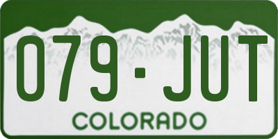 CO license plate 079JUT