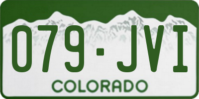 CO license plate 079JVI