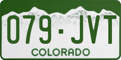 CO license plate 079JVT