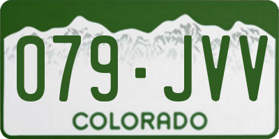 CO license plate 079JVV