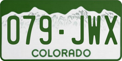 CO license plate 079JWX