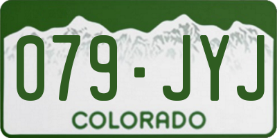 CO license plate 079JYJ