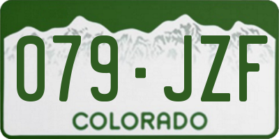 CO license plate 079JZF