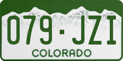 CO license plate 079JZI
