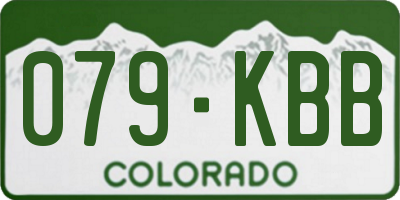 CO license plate 079KBB