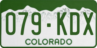 CO license plate 079KDX