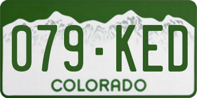 CO license plate 079KED