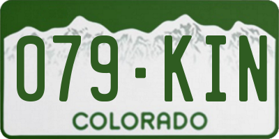 CO license plate 079KIN