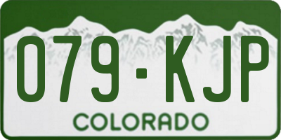 CO license plate 079KJP