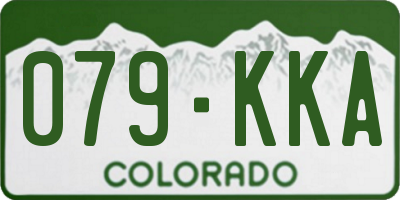 CO license plate 079KKA