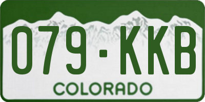 CO license plate 079KKB