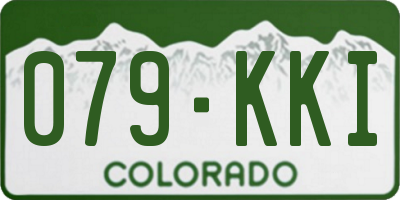 CO license plate 079KKI