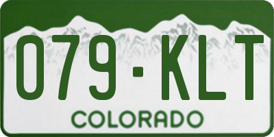 CO license plate 079KLT