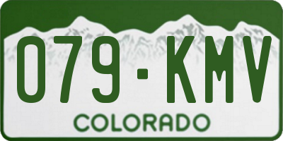 CO license plate 079KMV