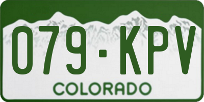 CO license plate 079KPV