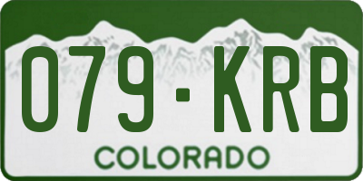 CO license plate 079KRB