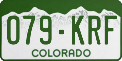 CO license plate 079KRF