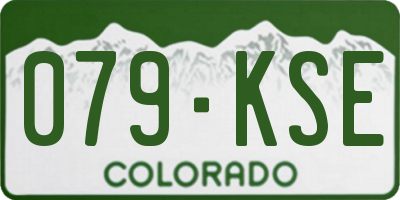 CO license plate 079KSE