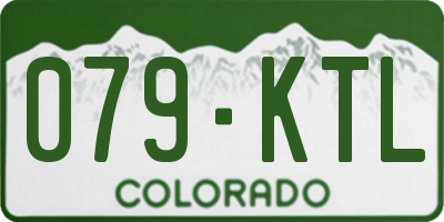 CO license plate 079KTL
