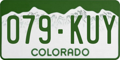 CO license plate 079KUY