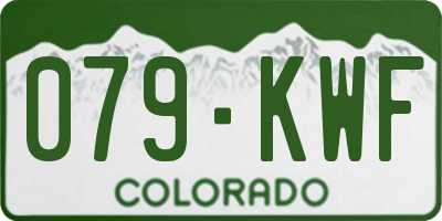 CO license plate 079KWF
