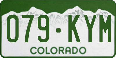CO license plate 079KYM