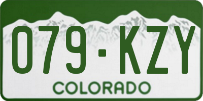CO license plate 079KZY