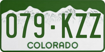 CO license plate 079KZZ