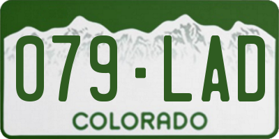 CO license plate 079LAD