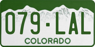CO license plate 079LAL