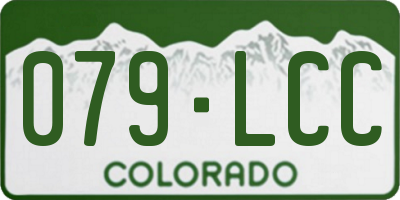 CO license plate 079LCC