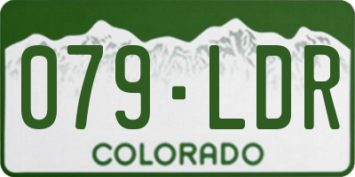 CO license plate 079LDR