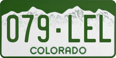 CO license plate 079LEL