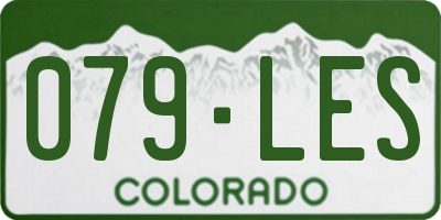 CO license plate 079LES