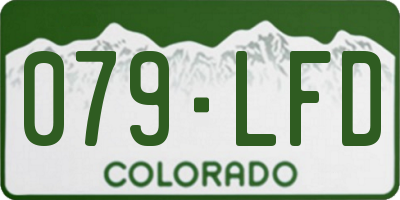 CO license plate 079LFD
