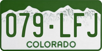 CO license plate 079LFJ