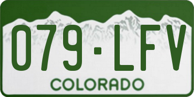 CO license plate 079LFV