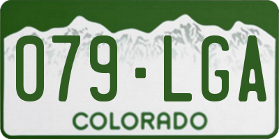 CO license plate 079LGA