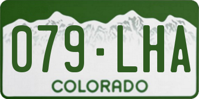 CO license plate 079LHA