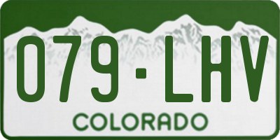 CO license plate 079LHV