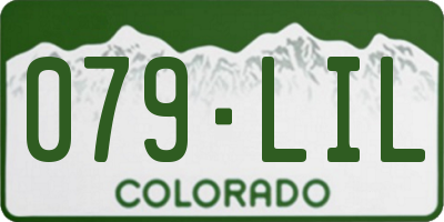 CO license plate 079LIL