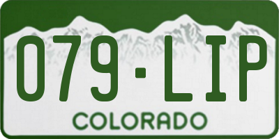 CO license plate 079LIP