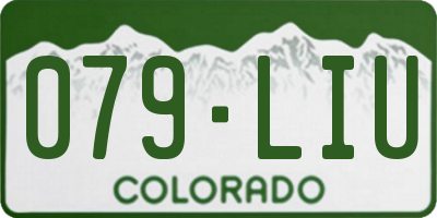 CO license plate 079LIU