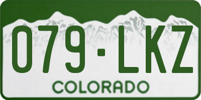 CO license plate 079LKZ