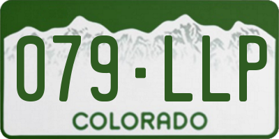 CO license plate 079LLP