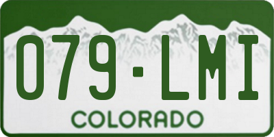CO license plate 079LMI