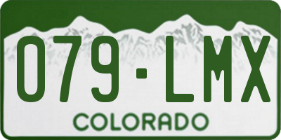 CO license plate 079LMX