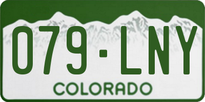 CO license plate 079LNY