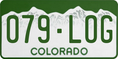CO license plate 079LOG