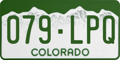 CO license plate 079LPQ